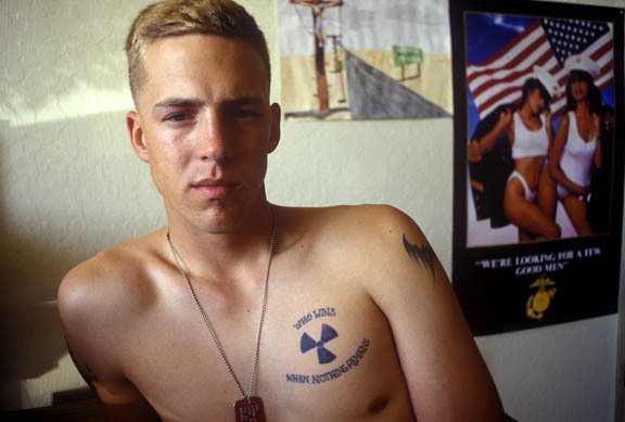 Camp Pendleton, California. 

Marine back from Iraq war. : Portraits : John Francis Ficara Photographs