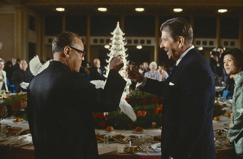 Beijing, China:
Toasts at the Great Hall of the People.