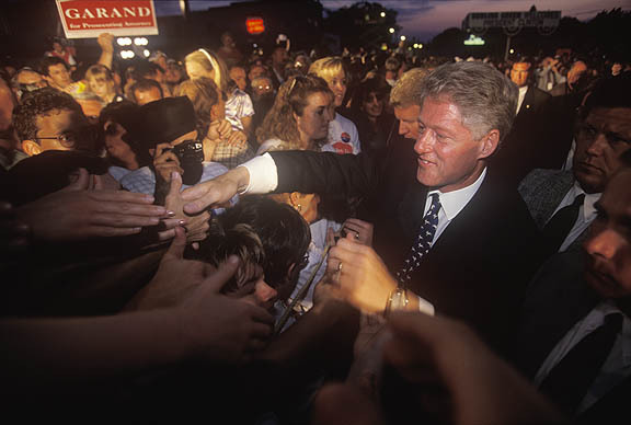 Pres. Clinton campaigning