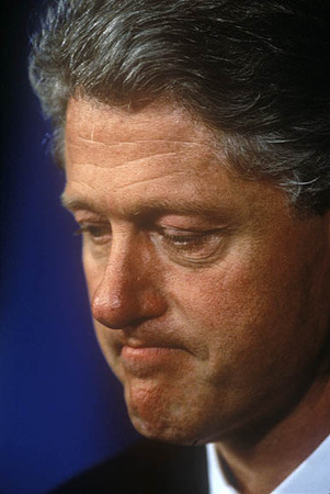 Washington,DC:
Pres. Clinton at a White House news conference.