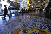 Arlington, Virginia: Interior view of the Ronald Reagan National Airport. - © John Francis Ficara.<br> All Rights Reserved.